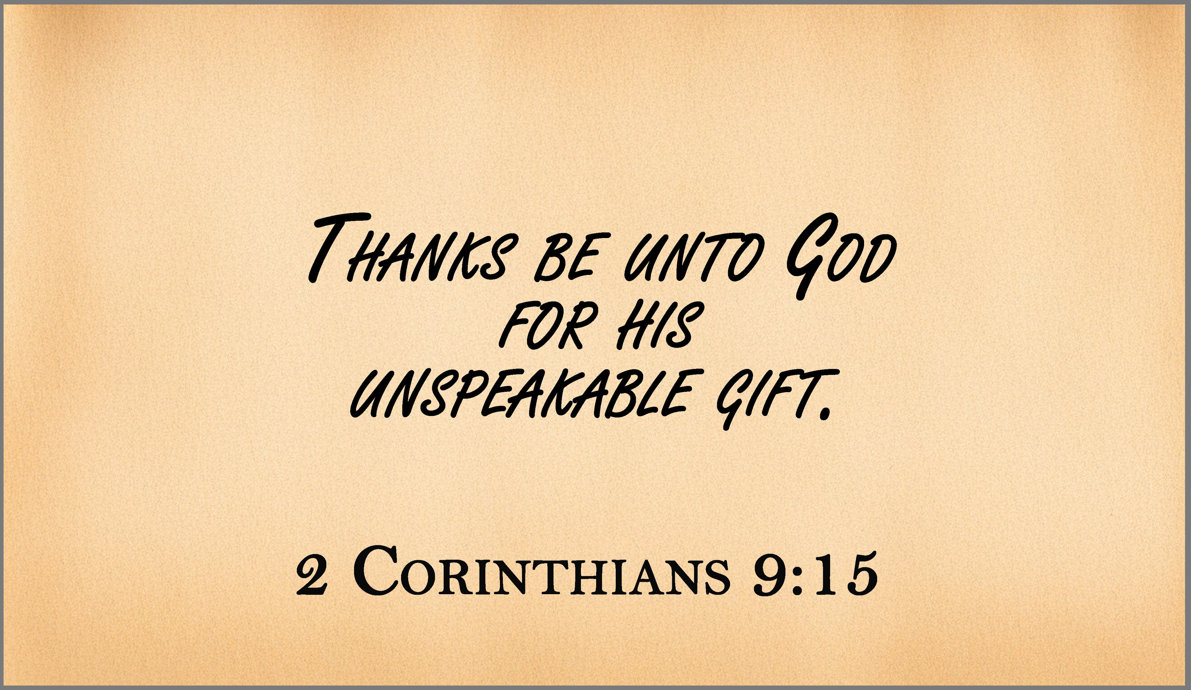 Unspeakable Gift Women's Christmas Long Sleeve T-shirt 2 Cor. 9:15