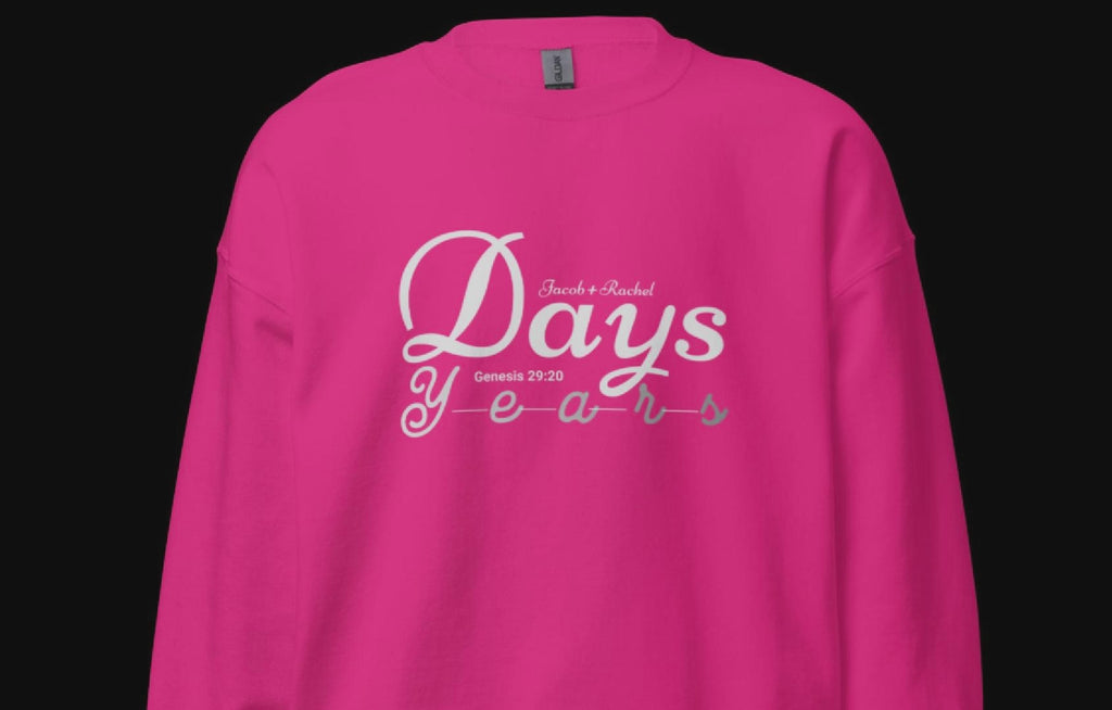 Valentines Sweatshirt - Jacob and Rachel - Genesis 29:20