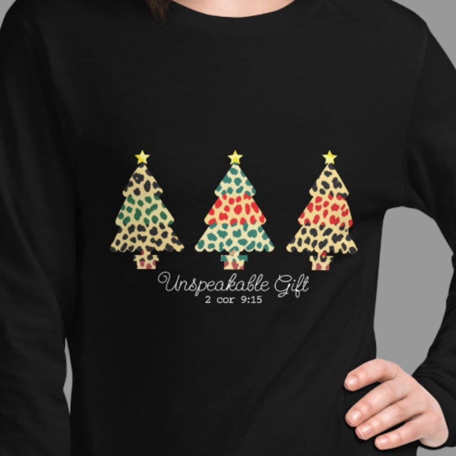 Unspeakable Gift Women's Christmas Long Sleeve T-shirt 2 Cor. 9:15