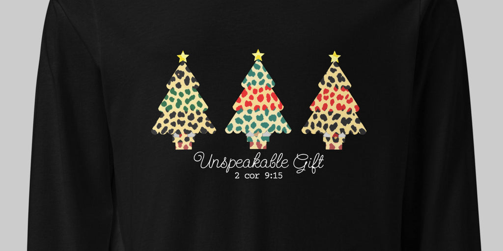 Unspeakable Gift Women's Christmas Long Sleeve T-shirt 2 Cor. 9:15